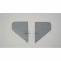 E Flite Stabilator Set - Gray: F-16 Falcon 80mm