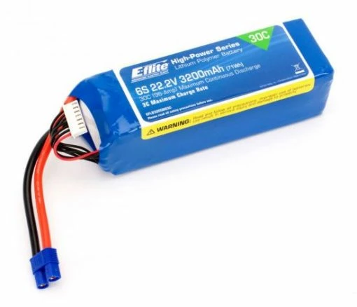 E Flite 22.2v 3200mAh 6S 30C LiPo With 12AWG Lead And EC3 Connector 4 E Flite 22.2v 3200mAh 6S 30C LiPo With 12AWG Lead And EC3 Connector -Deals E Flite Store EFLB32006S30 6f8c