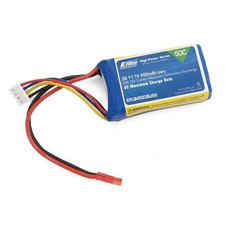 E Flite 3s 450mAh 11.1v LiPo Battery For Inverza 1 E Flite 3s 450mAh 11.1v LiPo Battery For Inverza